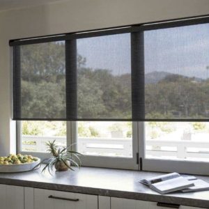 Modern Black Solar Window Blinds